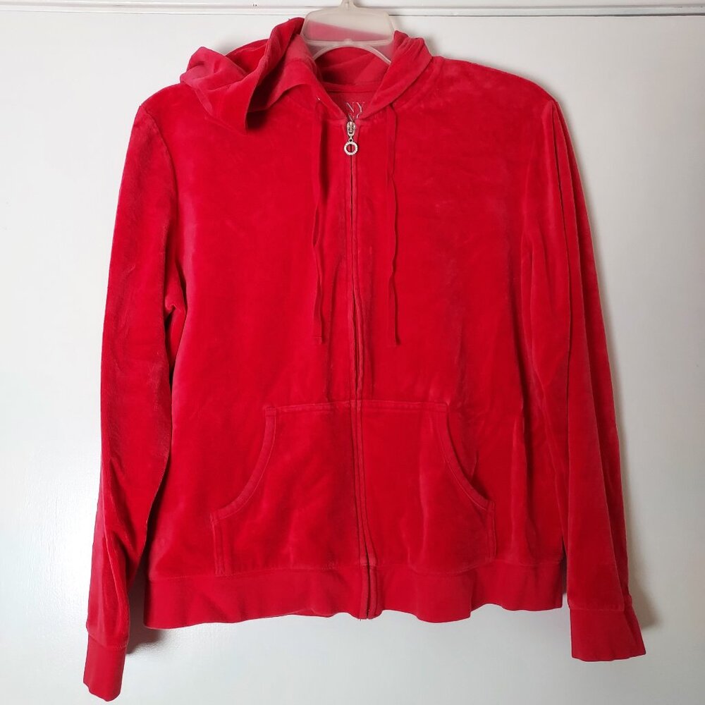 XL Women's Velour Zip Up NY&Co. Hoodie